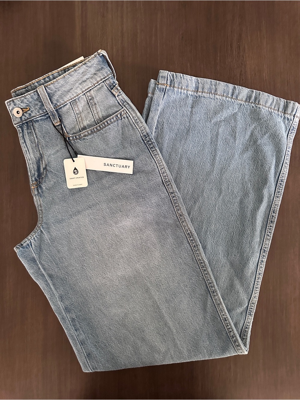 Sanctuary Light Wash Wide Leg Jeans